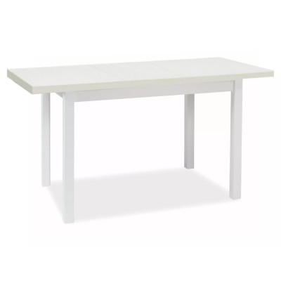 Стол обеденный SIGNAL ADAM белый мат/белый мат 90-125/65